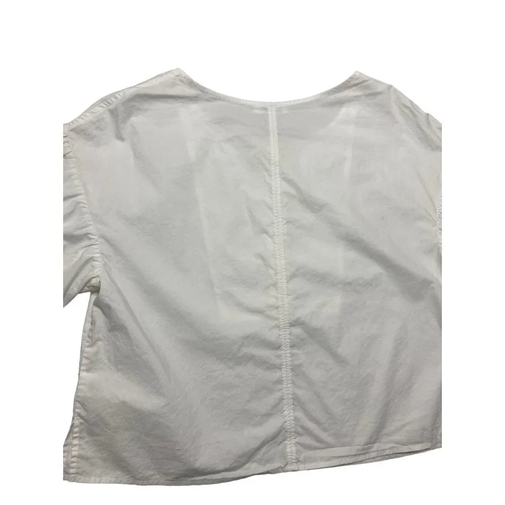 A.L.C. Kyrie White Cotton Top-sz 10 - Picture 9 of 12